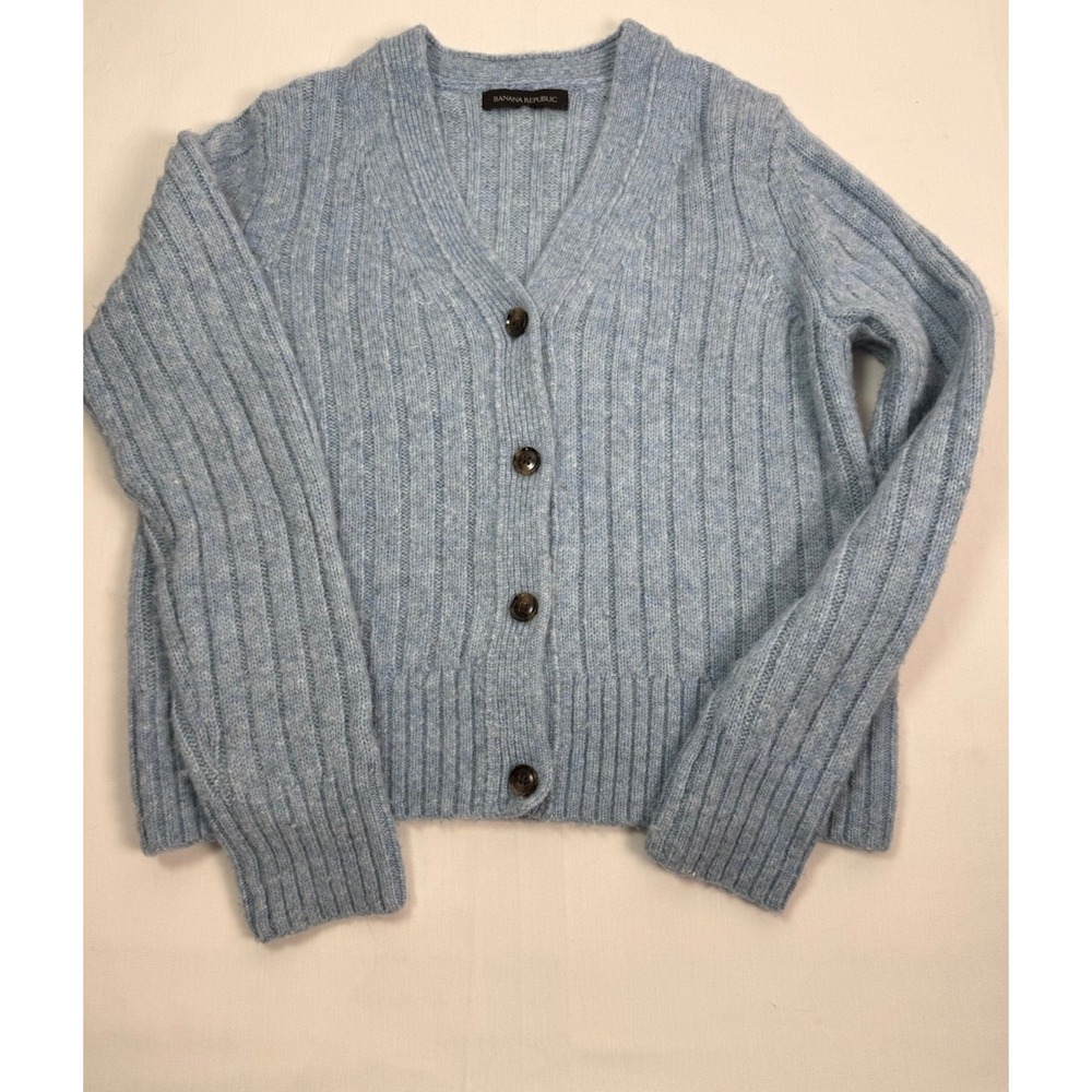Banana Republic Cardigan Sweater Blue Junior Girl X Small Light Blue Button Up